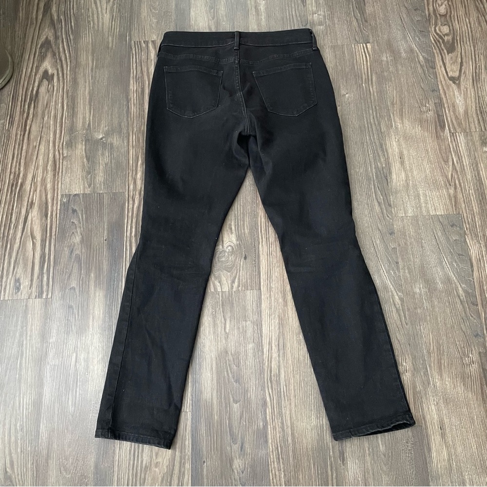 Old Navy Black Distressed Power Slim Straight Mid… - image 4